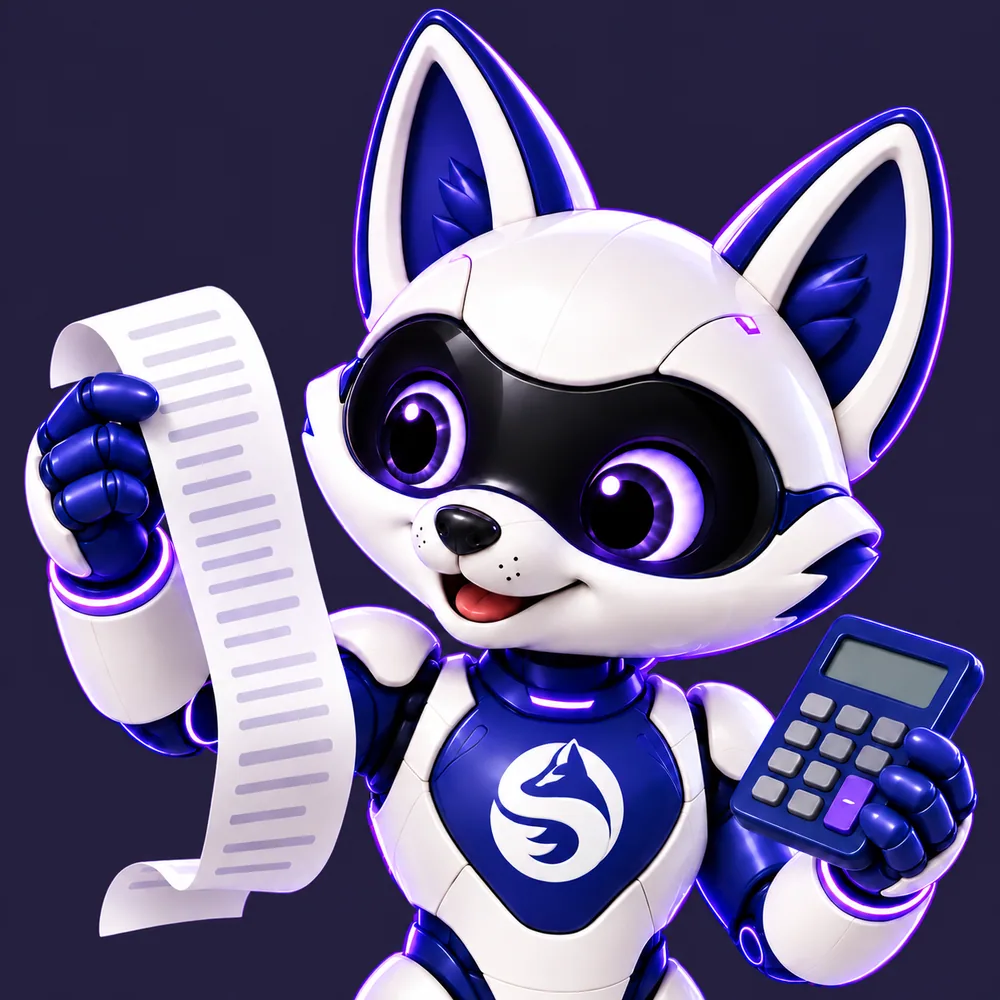 Shippy reading a long settlement receipt with a calculator in hand
